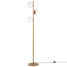Wyld and Coco Gold Floor Lamp with Three White Glass Shades - thumbnail 5