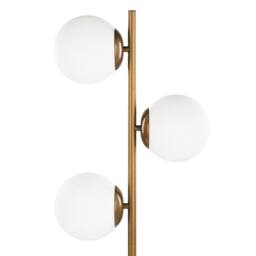 Wyld and Coco Gold Floor Lamp with Three White Glass Shades - thumbnail 6