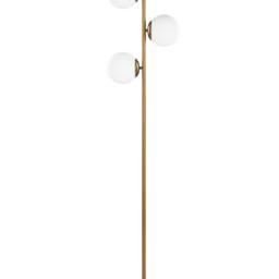 Wyld and Coco Gold Floor Lamp with Three White Glass Shades - thumbnail 2