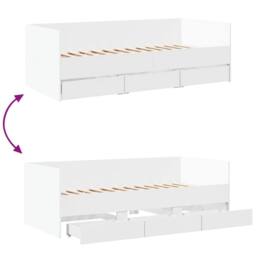 Berkfield Home Daybed with Drawers without Mattress White 90x200 cm - thumbnail 8
