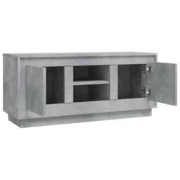 Berkfield Home TV Cabinet Concrete Grey 102x35x45 cm Engineered Wood - Size: 102 x 35 x 45 cm - thumbnail 7