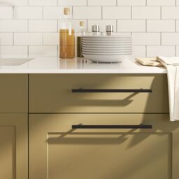 Berkfield Home Cabinet Handles 5 pcs Black 224 mm Stainless Steel