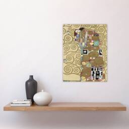 "Artery8 Fulfillment Lovers Embrace Painting Vintage Wall Art Print Klimt in Gold - Size: W12"" x H16""" - thumbnail 4
