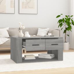 Berkfield Home Coffee Table Grey Sonoma 80x50x40 cm Engineered Wood - Size: 80 x 50 x 40 cm - thumbnail 3