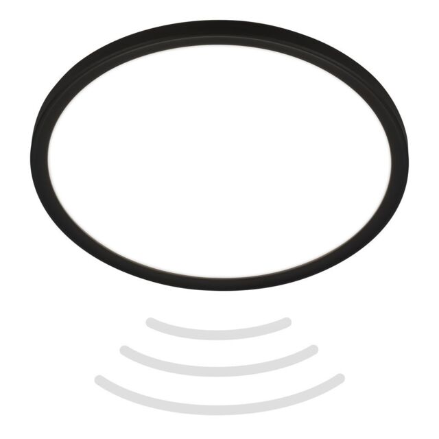 BRILONER LED Bathroom Ceiling Light with Motion Detector in Black - image 1