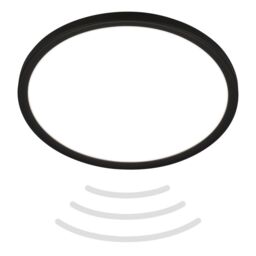 BRILONER LED Bathroom Ceiling Light with Motion Detector in Black - thumbnail 1