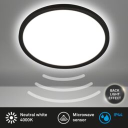 BRILONER LED Bathroom Ceiling Light with Motion Detector in Black - thumbnail 5