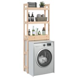 Berkfield Home Toilet Rack 63x26x171 cm Solid Wood Pine in Brown - Size: 63 x 26 x 171 cm - thumbnail 5