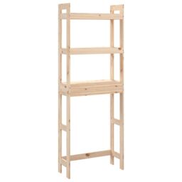 Berkfield Home Toilet Rack 63x26x171 cm Solid Wood Pine in Brown - Size: 63 x 26 x 171 cm - thumbnail 2