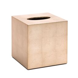Posh Trading Company Kensington Square Tissue Box - Silver Leaf - Champagne in Metallics - thumbnail 1
