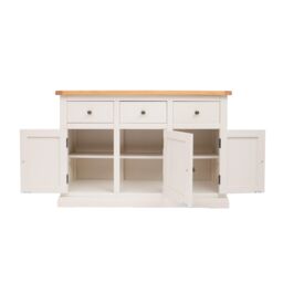 Cabinet Bits Castelli Off-White 3 Drawer 3 Door Sideboard Brass Knob - thumbnail 4