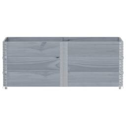 Berkfield Home Garden Planter Grey 150x50 cm Solid Wood Pine - thumbnail 3