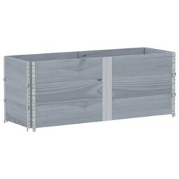 Berkfield Home Garden Planter Grey 150x50 cm Solid Wood Pine - thumbnail 2