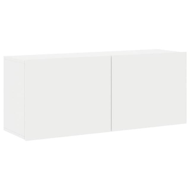 Berkfield Home TV Cabinet Wall-mounted White 100x30x41 cm - Size: 100 x 30 x 41 cm - image 1