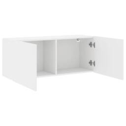 Berkfield Home TV Cabinet Wall-mounted White 100x30x41 cm - Size: 100 x 30 x 41 cm - thumbnail 5