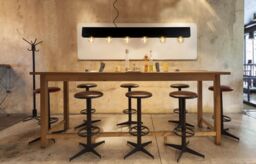 Lucide 'SURTUS' Dimmable Adjustable Indoor Industrial Bar Pendant Light 6xE27 in Black - thumbnail 3