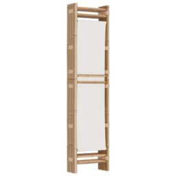 Berkfield Home Folding 4-Panel Room Divider 160 cm Bamboo & Canvas in Beige - thumbnail 6