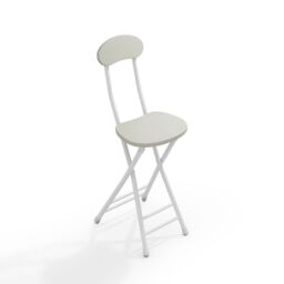 Living and Home Set of 4 Compact Wooden Folding Dining Chair with Metal Legs for Indoor Outdoor Champing in White - thumbnail 7