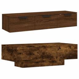 Berkfield Home Modern Coffee Table Smoked Oak 100x49.5x31 cm Engineered Wood in Brown - thumbnail 4