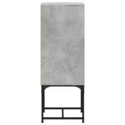 Berkfield Home Side Cabinet with Glass Doors Concrete Grey 35x37x100 cm - Size: 35 x 37 x 100 cm - thumbnail 7