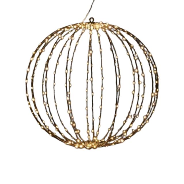 Samuel Alexander 40cm Light up Christmas Twinkle Orb with 240 Warm White LEDs in Black - image 1