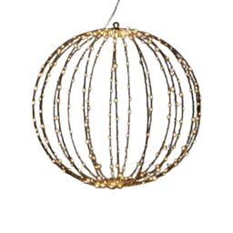 Samuel Alexander 40cm Light up Christmas Twinkle Orb with 240 Warm White LEDs in Black - thumbnail 5