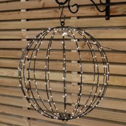 Samuel Alexander 40cm Light up Christmas Twinkle Orb with 240 Warm White LEDs in Black - thumbnail 8