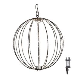 Samuel Alexander 40cm Light up Christmas Twinkle Orb with 240 Warm White LEDs in Black - thumbnail 9