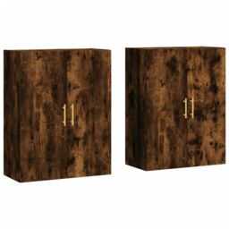 Berkfield Home Wall Mounted Cabinets 2 pcs Smoked Oak 69.5x34x90 cm in Brown - thumbnail 2