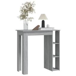 Berkfield Home Modern Bar Table with Shelf Grey Sonoma 102x50x103.5 cm Engineere - thumbnail 5