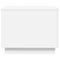 Berkfield Home Coffee Table with LED Lights White 50x50x40 cm - Size: 50 x 50 x 40 cm - thumbnail 8