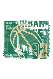 Origin Murals Modern Basketball Wall Mural in Green - Size: W350 cm x H280 cm - thumbnail 2