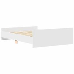 Berkfield Home Bed Frame with Headboard & Footboard White 150x200 cm King Size - thumbnail 7
