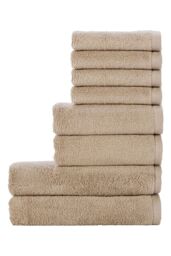 CHRISTY 'Cirrus' Lightweight Fluffy Softloft Cotton 8 Piece Towel Bale in Brown - thumbnail 1