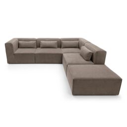 Abakus Direct Doris Large Reversible Corner Sofa with High-Density Foam Available in 6 Colours in Brown - thumbnail 3