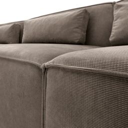 Abakus Direct Doris Large Reversible Corner Sofa with High-Density Foam Available in 6 Colours in Brown - thumbnail 7