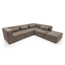 Abakus Direct Doris Large Reversible Corner Sofa with High-Density Foam Available in 6 Colours in Brown - thumbnail 4