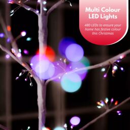 Marco Paul 6ft Pre-Lit Multicoloured Firework Twig Tree - thumbnail 7