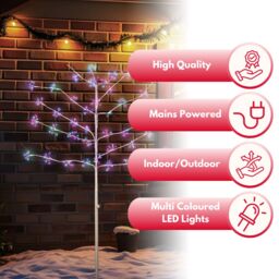 Marco Paul 6ft Pre-Lit Multicoloured Firework Twig Tree - thumbnail 4