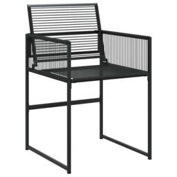 Berkfield Home 11 Piece Garden Dining Set Black Poly Rattan - thumbnail 4