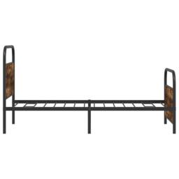 Berkfield Home Bed Frame Without Mattress 90x200 cm Smoked Oak Engineered Wood in Brown - thumbnail 6