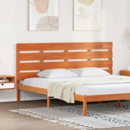 Berkfield Home Headboard Wax brown 200.5 x 3 x 80 cm Solid pine wood - thumbnail 2