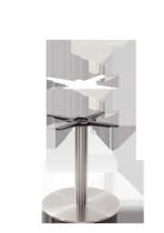 netfurniture Round Stainless Steel Table Base - Medium - Coffee Height - 480 Mm in Silver