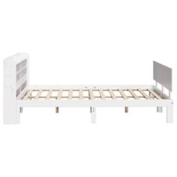 Berkfield Home Beautiful Bed Frame with Headboard without Mattress White 150x200 - Size: King - thumbnail 5
