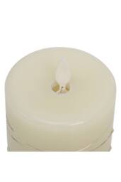 Living and Home 3 Pack Flameless Candles LED Pillar Candle Lamp with Flickering Moving Wick& Remote Control for Parties, Home in Ivory - thumbnail 8