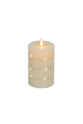 Living and Home 3 Pack Flameless Candles LED Pillar Candle Lamp with Flickering Moving Wick& Remote Control for Parties, Home in Ivory - thumbnail 7