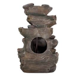 Living and Home Solar-Powered Outdoor Fountain for Gardening Accents in Brown - thumbnail 4