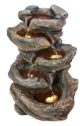 Living and Home Solar-Powered Outdoor Fountain for Gardening Accents in Brown - thumbnail 1