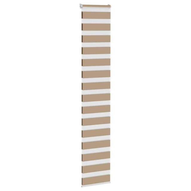 Berkfield Home Elegant Zebra Blind Sand Brown 40x200 cm Fabric Width 35.9 cm Pol - image 1