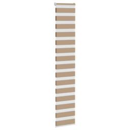 Berkfield Home Elegant Zebra Blind Sand Brown 40x200 cm Fabric Width 35.9 cm Pol - thumbnail 1